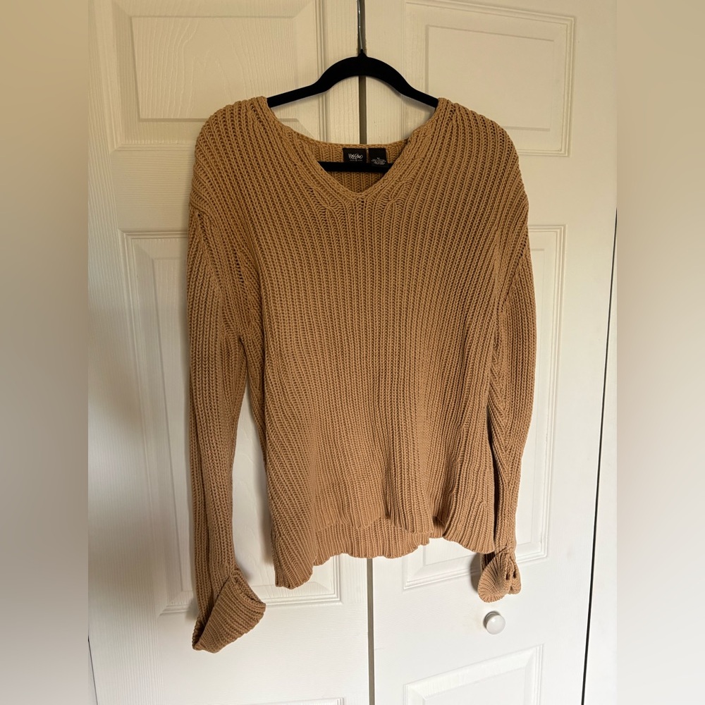 Mossimo Supply Co. Women's V-Neck Sweater in Tan